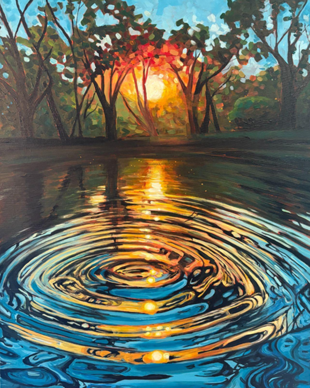 Image of art by Ted Fullerton -The Serpents Egg -oil on canvas-wood