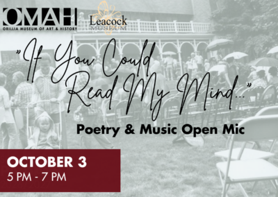 If You Could Read My Mind… Poetry & Music Lawn Night | OMAH & Leacock Museum